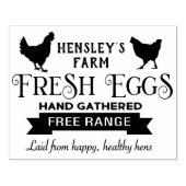 Eigener Betrieb Frische Eier Karton Briefmarke Hüh Gummistempel (Prägung)