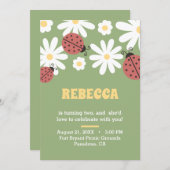 Eigener Blumengeburt Einladung (Vorne/Hinten)