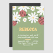 Eigener Blumengeburt Magneteinladung (Vorne/Hinten)