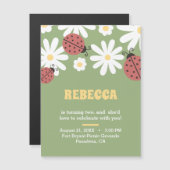 Eigener Blumengeburt Magneteinladung (Vorne/Hinten)