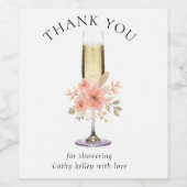 Eigener Brunch und bubbly Sparkling-Brautparty Weinetikett (Einzelnes Label)