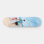 Eigener Design Benutzerdefinierter Foto-Text - Ich Skateboard (Horizontal)