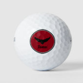 Eigener dunkelgrauer Adler Golfball (Vorderseite)