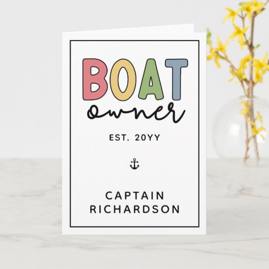 Eigener Eigentümer des Bootes gründete neue Gesche Karte (Gelbe Blume)