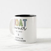 Eigener Eigentümer des Bootes gründete neue Gesche Zweifarbige Tasse (Vorderseite Links)