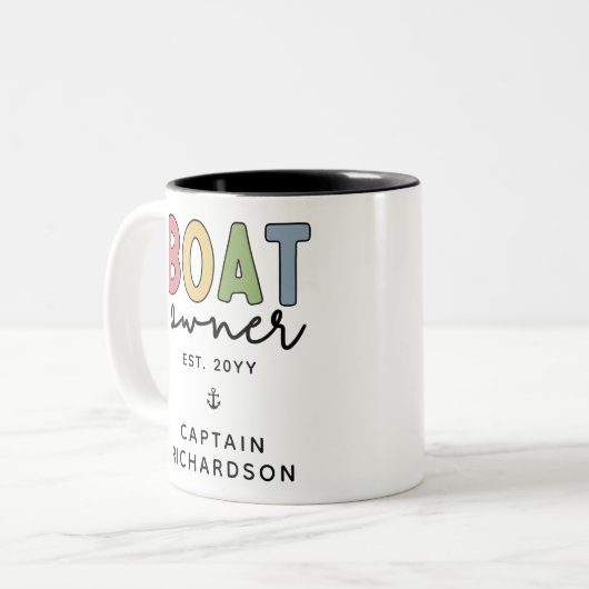 Eigener Eigentümer des Bootes gründete neue Gesche Zweifarbige Tasse (Vorderseite Links)