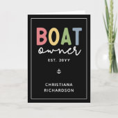 Eigener Eigentümer des eigenen Bootes gründete den Karte (Vorderseite)