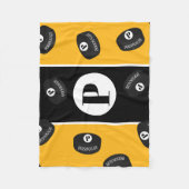 Eigener Eishockey-Puckname Initial Monogramm Fleecedecke (Vorderseite)