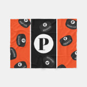Eigener Eishockey-Puckname Initial Monogramm Fleecedecke (Vorderseite (Horizontal))