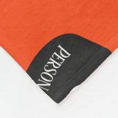 Eigener Eishockey-Puckname Initial Monogramm Fleecedecke (Ecke)