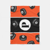 Eigener Eishockey-Puckname Initial Monogramm Fleecedecke (Vorderseite)