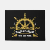 Eigener Empfang an Bord des Nautical Wheels Black  Fußmatte (Vorderseite)