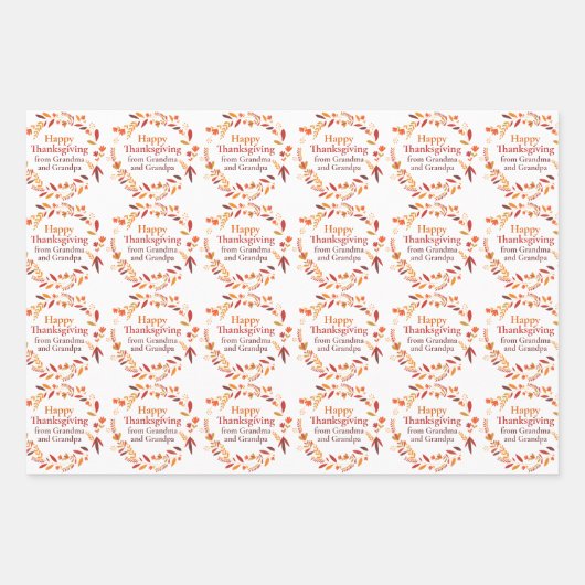 Eigener Erntedank fällt aus Herbstfeuer Geschenkpapier Set (Vorderseite)