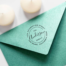 Eigener Familienname Holz Rücksendeadresse Gummistempel