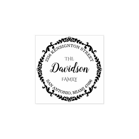 Eigener Familienname Holzsche Rücksendeadresse Bri Gummistempel (Prägung)