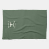 Eigener Familienname Weihnachtsbaumbaum Retro Geschirrtuch (Horizontal)