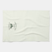 Eigener Familienname Weihnachtsbaumbaum Retro Geschirrtuch (Horizontal)