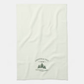 Eigener Familienname Weihnachtsbaumbaum Retro Geschirrtuch (Vertikal)