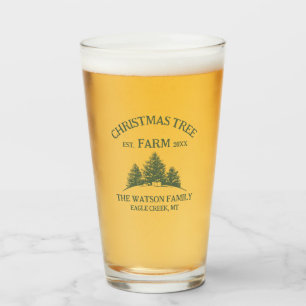 Eigener Familienname Weihnachtsbaumbaum Retro Glas