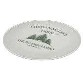 Eigener Familienname Weihnachtsbaumbaum Retro Schneidebrett (Ecke)