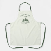 Eigener Familienname Weihnachtsbaumbaum Retro Schürze (Vorderseite)