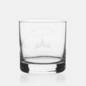 Eigener Familienname Weihnachtsbaumbaum Retro Whiskyglas (Rückseite)