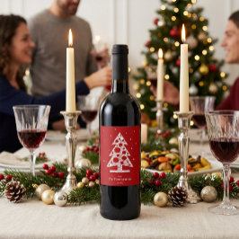 Eigener Familienname Weihnachtswein Weinetikett