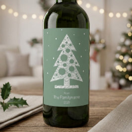 Eigener Familienname Weihnachtswein Weinetikett