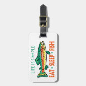 Eigener Fischfang Gepäckanhänger (Vorderseite vertikal)