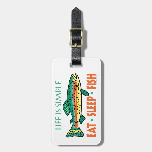 Eigener Fischfang Gepäckanhänger (Vorderseite vertikal)