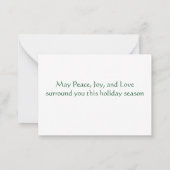 Eigener Frieden, Freude und Liebe Mitteilungskarte (Rückseite)