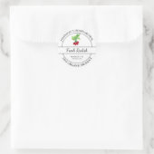 Eigener Garten Frische, Bio Radieschen Runder Aufkleber (Tasche)