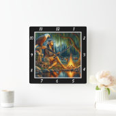 Eigener Geist: Adlerhorst-Atem Quadratische Wanduhr (Zuhause)