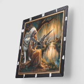 Eigener Geist: Stonzirkel Träumen Quadratische Wanduhr (Winkel)