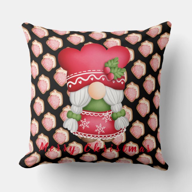 Eigener Gnome - Text und Farbe 20"X20" anpassen Kissen (Vorderseite)