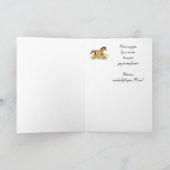 Eigener Gruß, Muttertag, Pferd, Foal Karte (Innenseite)