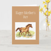 Eigener Gruß, Muttertag, Pferd, Foal Karte (Gelbe Blume)