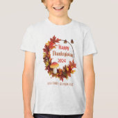 Eigener Herbst lässt glückliches Erntedankfest Tri-Blend Shirt (Vorderseite)