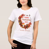 Eigener Herbst lässt glückliches Erntedankfest Tri-Blend Shirt (Vorderseite)