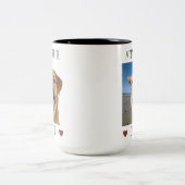 Eigener Hund für mein Lieblingskind 2 Foto Zweifarbige Tasse (Mittel)
