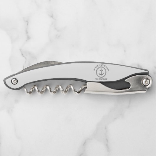 Eigener Kapitän und Schiffsname Kellnermesser (Rückseite)