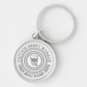 Eigener Kapitän und Schiffsname Schlüsselanhänger (Vorne)