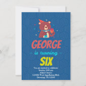 Eigener Kinderbär Dieser Cartoon lädt Sie ein Einladung (Vorderseite)