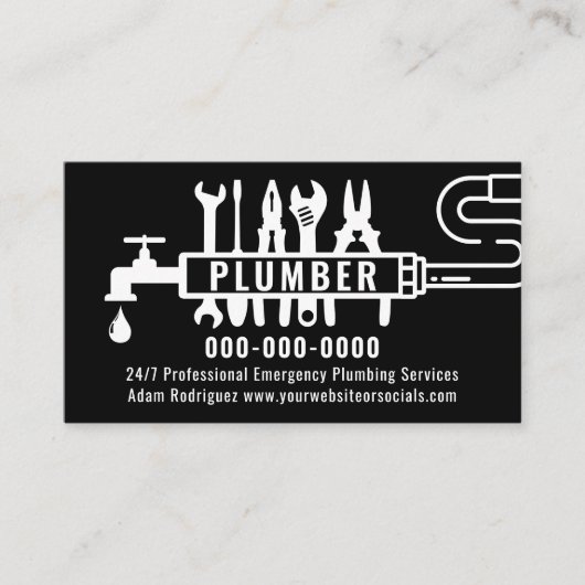 Eigener Klempner Visitenkarte (Vorderseite)