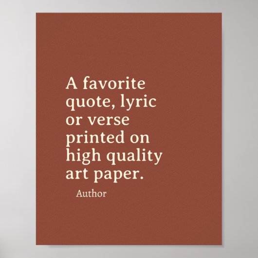 Eigener Kostenvoranschlag, benutzerdefinierte Text Poster (Vorne)