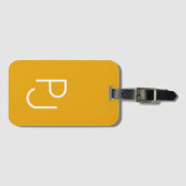 Eigener, kundenspezifischer Retro-Senf Gepäckanhänger (Vorderseite (Horizontal))