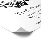 Eigener Labrador Hund Hochzeitsignatur Trinkzeiche Poster (Ecke)