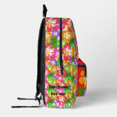 Eigener, lebendiger Hibiskus mit bunten Ästhetik Bedruckter Rucksack (Links)