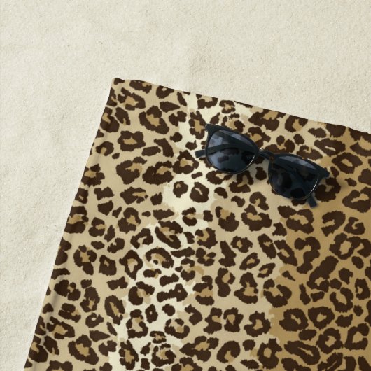 Eigener Leopardrucker Name des Monogramms Strandtuch (Beispiel)