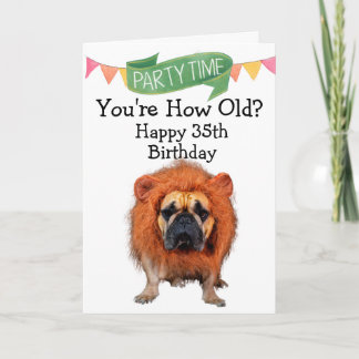 Eigener lustiger 35. Geburtstag von deinem Hund Karte